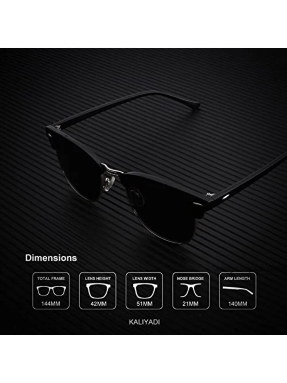 Polarized Sunglasses for Men Women Semi-Rimless Driving UV Blocking